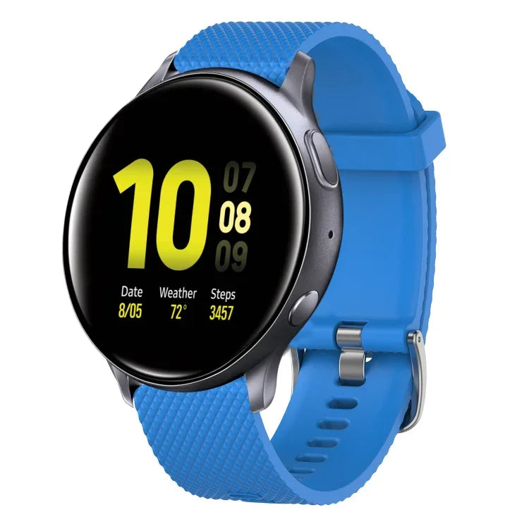 Bracelet de montre en silicone texturé diamant 20 mm, pour Samsung Galaxy Watch 4 Classic 42 mm, pour Samsung Galaxy Watch Active 2 44 mm, pour Samsung Galaxy Watch Active 2 40 mm, pour Samsung Galaxy Watch 42 mm