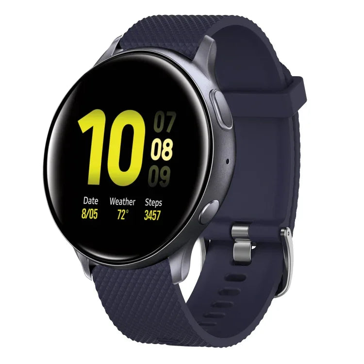Bracelet de montre en silicone texturé diamant 20 mm, pour Samsung Galaxy Watch 4 Classic 42 mm, pour Samsung Galaxy Watch Active 2 44 mm, pour Samsung Galaxy Watch Active 2 40 mm, pour Samsung Galaxy Watch 42 mm