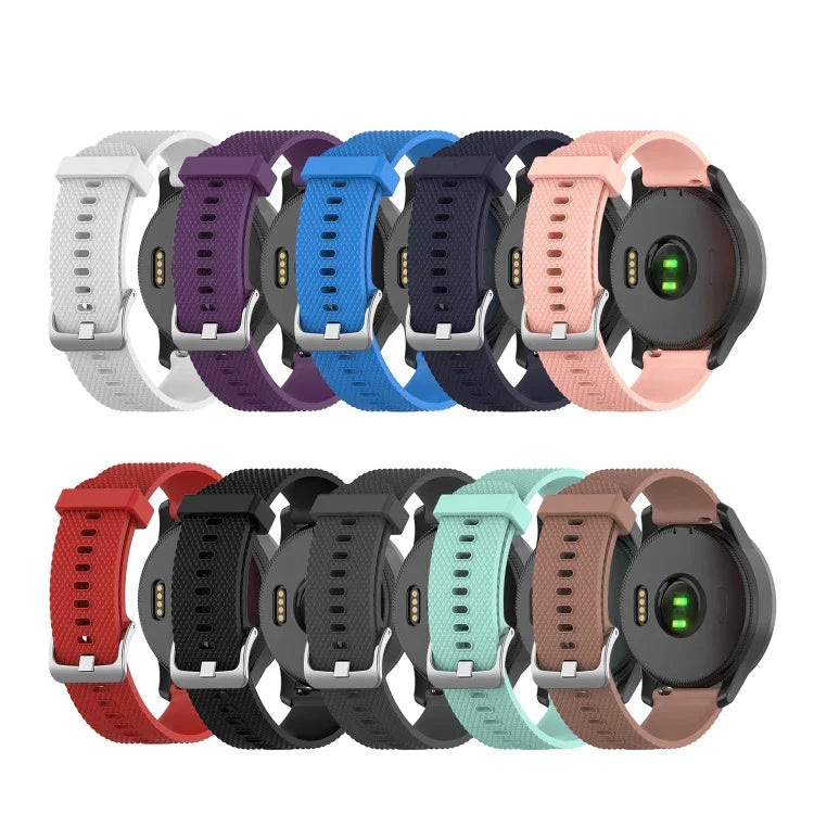 Bracelet de montre en silicone texturé diamant 20 mm, pour Samsung Galaxy Watch 4 Classic 42 mm, pour Samsung Galaxy Watch Active 2 44 mm, pour Samsung Galaxy Watch Active 2 40 mm, pour Samsung Galaxy Watch 42 mm