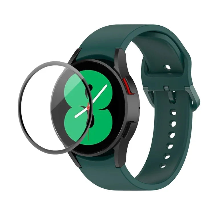 Kit bracelet réglable en silicone + protection d'écran intégrale en PMMA JUNSUNMAY, pour Samsung Galaxy Watch5 40mm, pour Samsung Galaxy Watch4 44mm, pour Samsung Galaxy Watch4 40mm