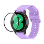 Kit bracelet réglable en silicone + protection d'écran intégrale en PMMA JUNSUNMAY, pour Samsung Galaxy Watch5 40mm, pour Samsung Galaxy Watch4 44mm, pour Samsung Galaxy Watch4 40mm