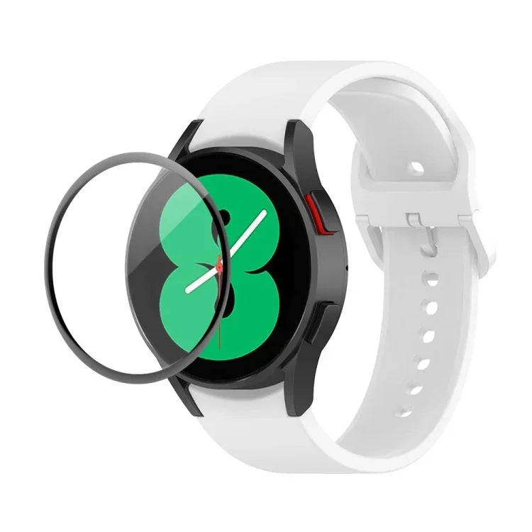 Kit bracelet réglable en silicone + protection d'écran intégrale en PMMA JUNSUNMAY, pour Samsung Galaxy Watch5 40mm, pour Samsung Galaxy Watch4 44mm, pour Samsung Galaxy Watch4 40mm