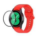 Kit bracelet réglable en silicone + protection d'écran intégrale en PMMA JUNSUNMAY, pour Samsung Galaxy Watch5 40mm, pour Samsung Galaxy Watch4 44mm, pour Samsung Galaxy Watch4 40mm