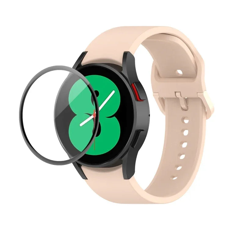 Kit bracelet réglable en silicone + protection d'écran intégrale en PMMA JUNSUNMAY, pour Samsung Galaxy Watch5 40mm, pour Samsung Galaxy Watch4 44mm, pour Samsung Galaxy Watch4 40mm