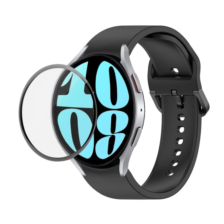 Kit JUNSUNMAY Bracelet Réglable en Silicone + Protection d'Écran PMMA Couverture Intégrale, Pour Samsung Galaxy Watch6 Classic 47mm, Pour Samsung Galaxy Watch6 44mm, Pour Samsung Galaxy Watch6 40mm