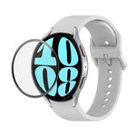 Kit JUNSUNMAY Bracelet Réglable en Silicone + Protection d'Écran PMMA Couverture Intégrale, Pour Samsung Galaxy Watch6 Classic 47mm, Pour Samsung Galaxy Watch6 44mm, Pour Samsung Galaxy Watch6 40mm