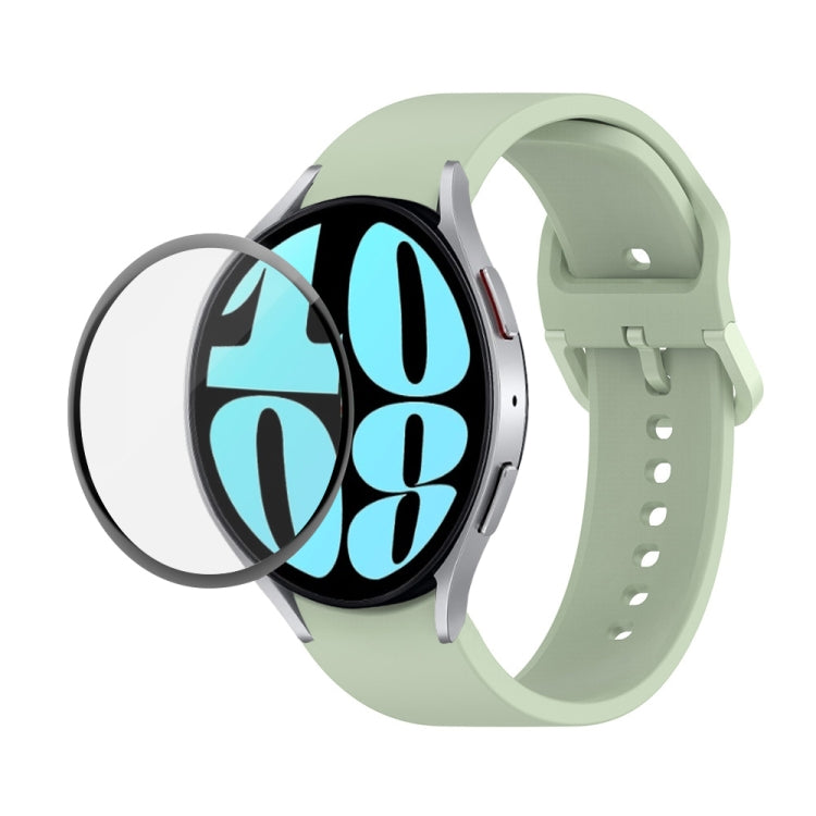 Kit JUNSUNMAY Bracelet Réglable en Silicone + Protection d'Écran PMMA Couverture Intégrale, Pour Samsung Galaxy Watch6 Classic 47mm, Pour Samsung Galaxy Watch6 44mm, Pour Samsung Galaxy Watch6 40mm