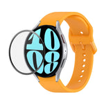 Kit JUNSUNMAY Bracelet Réglable en Silicone + Protection d'Écran PMMA Couverture Intégrale, Pour Samsung Galaxy Watch6 Classic 47mm, Pour Samsung Galaxy Watch6 44mm, Pour Samsung Galaxy Watch6 40mm