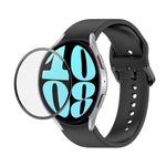 Kit JUNSUNMAY Bracelet Réglable en Silicone + Protection d'Écran PMMA Couverture Intégrale, Pour Samsung Galaxy Watch6 Classic 47mm, Pour Samsung Galaxy Watch6 44mm, Pour Samsung Galaxy Watch6 40mm