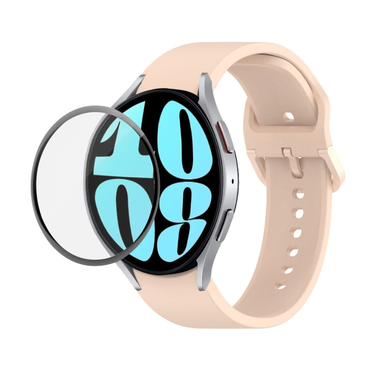 Kit JUNSUNMAY Bracelet Réglable en Silicone + Protection d'Écran PMMA Couverture Intégrale, Pour Samsung Galaxy Watch6 Classic 47mm, Pour Samsung Galaxy Watch6 44mm, Pour Samsung Galaxy Watch6 40mm