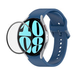 Kit JUNSUNMAY Bracelet Réglable en Silicone + Protection d'Écran PMMA Couverture Intégrale, Pour Samsung Galaxy Watch6 Classic 47mm, Pour Samsung Galaxy Watch6 44mm, Pour Samsung Galaxy Watch6 40mm