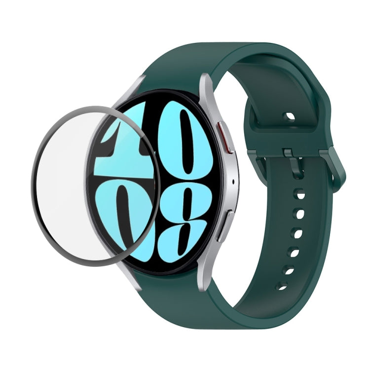 Kit JUNSUNMAY Bracelet Réglable en Silicone + Protection d'Écran PMMA Couverture Intégrale, Pour Samsung Galaxy Watch6 Classic 47mm, Pour Samsung Galaxy Watch6 44mm, Pour Samsung Galaxy Watch6 40mm