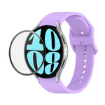 Kit JUNSUNMAY Bracelet Réglable en Silicone + Protection d'Écran PMMA Couverture Intégrale, Pour Samsung Galaxy Watch6 Classic 47mm, Pour Samsung Galaxy Watch6 44mm, Pour Samsung Galaxy Watch6 40mm