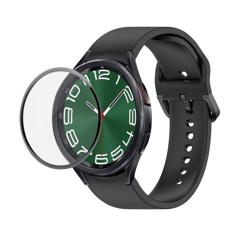JUNSUNMAY Bracelet réglable en silicone + Kit de protection d'écran PMMA à couverture complète, Pour Samsung Galaxy Watch6 Classic 43mm, Pour Samsung Galaxy Watch5 44mm, Pour Samsung Galaxy Watch5 Pro 45mm