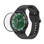Kit JUNSUNMAY Bracelet Réglable en Silicone + Protection d'Écran PMMA Couverture Intégrale, Pour Samsung Galaxy Watch6 Classic 47mm, Pour Samsung Galaxy Watch6 44mm, Pour Samsung Galaxy Watch6 40mm