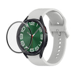 Kit JUNSUNMAY Bracelet Réglable en Silicone + Protection d'Écran PMMA Couverture Intégrale, Pour Samsung Galaxy Watch6 Classic 47mm, Pour Samsung Galaxy Watch6 44mm, Pour Samsung Galaxy Watch6 40mm