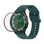 Kit JUNSUNMAY Bracelet Réglable en Silicone + Protection d'Écran PMMA Couverture Intégrale, Pour Samsung Galaxy Watch6 Classic 47mm, Pour Samsung Galaxy Watch6 44mm, Pour Samsung Galaxy Watch6 40mm