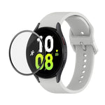 Kit bracelet réglable en silicone + protection d'écran intégrale en PMMA JUNSUNMAY, pour Samsung Galaxy Watch5 40mm, pour Samsung Galaxy Watch4 44mm, pour Samsung Galaxy Watch4 40mm