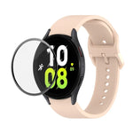 Kit bracelet réglable en silicone + protection d'écran intégrale en PMMA JUNSUNMAY, pour Samsung Galaxy Watch5 40mm, pour Samsung Galaxy Watch4 44mm, pour Samsung Galaxy Watch4 40mm