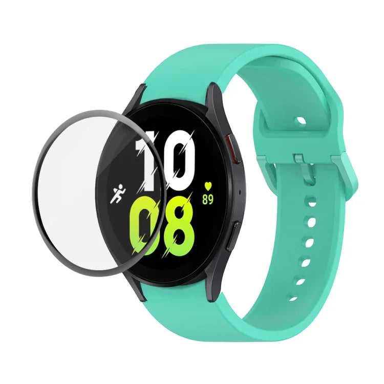 Kit bracelet réglable en silicone + protection d'écran intégrale en PMMA JUNSUNMAY, pour Samsung Galaxy Watch5 40mm, pour Samsung Galaxy Watch4 44mm, pour Samsung Galaxy Watch4 40mm