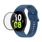 Kit bracelet réglable en silicone + protection d'écran intégrale en PMMA JUNSUNMAY, pour Samsung Galaxy Watch5 40mm, pour Samsung Galaxy Watch4 44mm, pour Samsung Galaxy Watch4 40mm