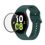 Kit bracelet réglable en silicone + protection d'écran intégrale en PMMA JUNSUNMAY, pour Samsung Galaxy Watch5 40mm, pour Samsung Galaxy Watch4 44mm, pour Samsung Galaxy Watch4 40mm