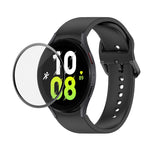 JUNSUNMAY Bracelet réglable en silicone + Kit de protection d'écran PMMA à couverture complète, Pour Samsung Galaxy Watch6 Classic 43mm, Pour Samsung Galaxy Watch5 44mm, Pour Samsung Galaxy Watch5 Pro 45mm