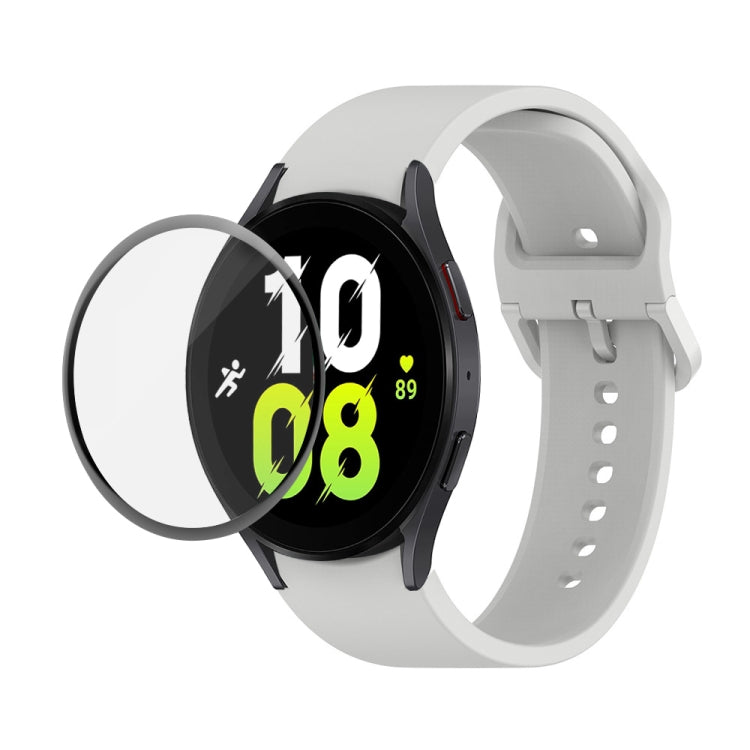 JUNSUNMAY Bracelet réglable en silicone + Kit de protection d'écran PMMA à couverture complète, Pour Samsung Galaxy Watch6 Classic 43mm, Pour Samsung Galaxy Watch5 44mm, Pour Samsung Galaxy Watch5 Pro 45mm