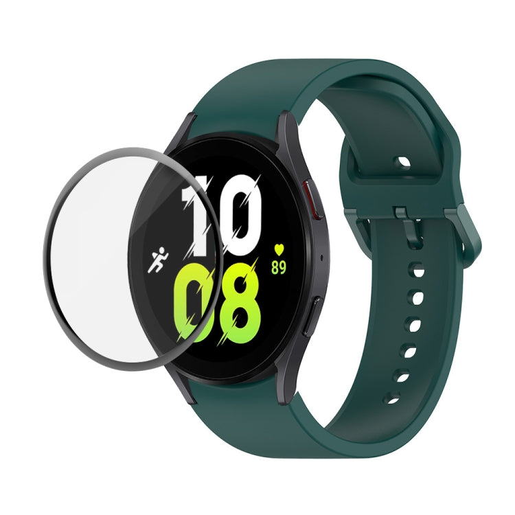 JUNSUNMAY Bracelet réglable en silicone + Kit de protection d'écran PMMA à couverture complète, Pour Samsung Galaxy Watch6 Classic 43mm, Pour Samsung Galaxy Watch5 44mm, Pour Samsung Galaxy Watch5 Pro 45mm