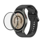 JUNSUNMAY Bracelet réglable en silicone + Kit de protection d'écran PMMA à couverture complète, Pour Samsung Galaxy Watch6 Classic 43mm, Pour Samsung Galaxy Watch5 44mm, Pour Samsung Galaxy Watch5 Pro 45mm