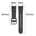 JUNSUNMAY Bracelet réglable en silicone + Kit de protection d'écran PMMA à couverture complète, Pour Samsung Galaxy Watch6 Classic 43mm, Pour Samsung Galaxy Watch5 44mm, Pour Samsung Galaxy Watch5 Pro 45mm