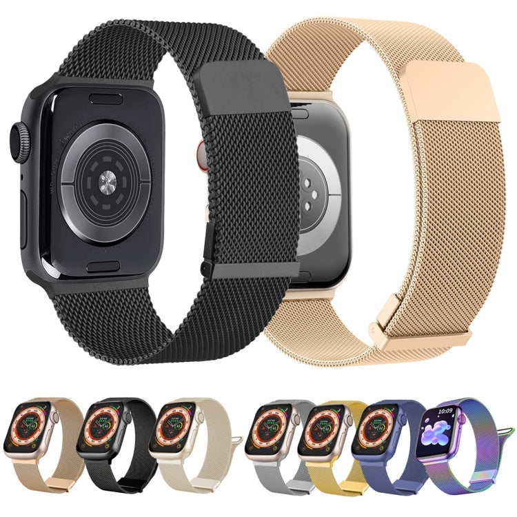 Bracelet de montre en maille d'acier doublement magnétique Milan, Pour Apple Watch Ultra 49 mm, Pour Apple Watch 8 41 mm, Pour Apple Watch 8 45 mm, Pour Apple Watch SE 2022 40 mm, Pour Apple Watch SE 2022 44 mm, Pour Apple Watch 7 41 mm