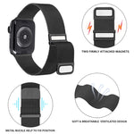 Bracelet de montre en maille d'acier doublement magnétique Milan, Pour Apple Watch Ultra 49 mm, Pour Apple Watch 8 41 mm, Pour Apple Watch 8 45 mm, Pour Apple Watch SE 2022 40 mm, Pour Apple Watch SE 2022 44 mm, Pour Apple Watch 7 41 mm