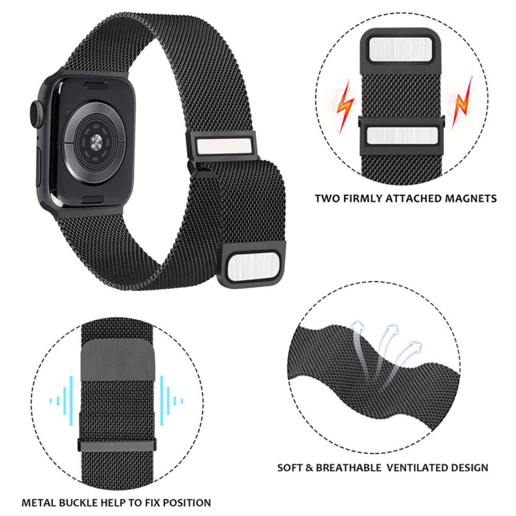 Bracelet de montre Milan à double mailles magnétiques, pour Apple Watch 7 45mm, pour Apple Watch SE 40mm, pour Apple Watch SE 44mm, pour Apple Watch 6 40mm, pour Apple Watch 6 44mm, pour Apple Watch 5 44mm
