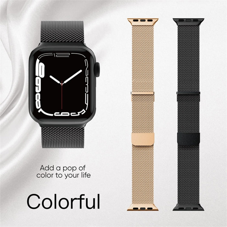 Bracelet de montre Milan à double mailles magnétiques, pour Apple Watch 7 45mm, pour Apple Watch SE 40mm, pour Apple Watch SE 44mm, pour Apple Watch 6 40mm, pour Apple Watch 6 44mm, pour Apple Watch 5 44mm