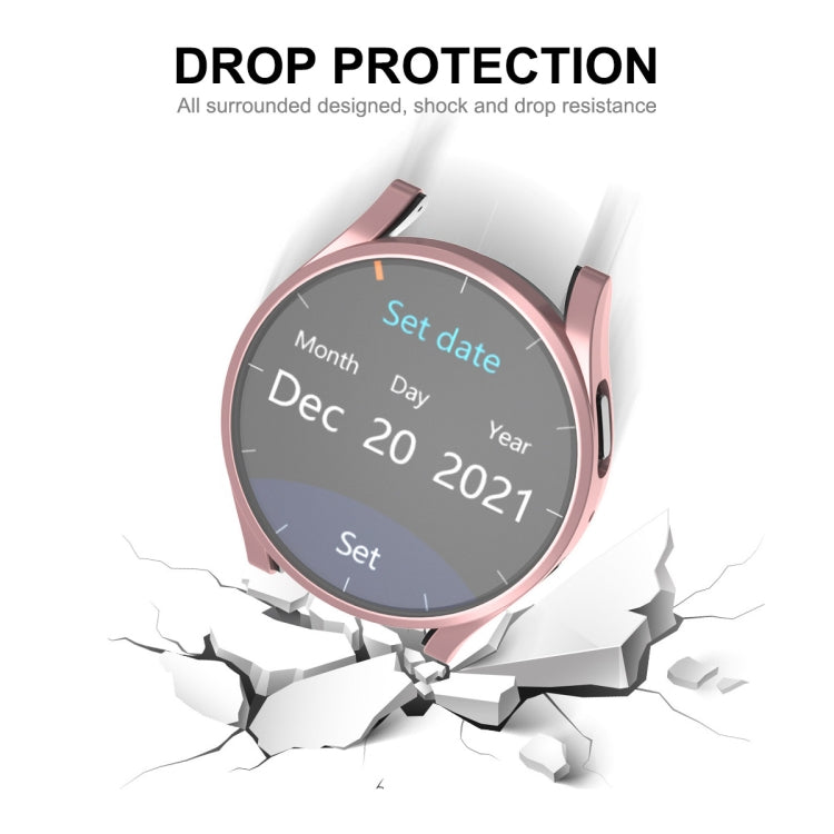 Coque souple en TPU entièrement couvrante électroplaquée ENKAY Hat-Prince avec protection d'écran, pour Samsung Galaxy Watch6 44mm, pour Samsung Galaxy Watch6 40mm