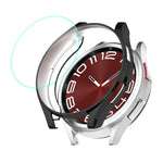 Coque souple en TPU électroplaquée ENKAY Hat-Prince + protecteur d'écran en verre 9H de 0,2 mm, pour Samsung Galaxy Watch6 Classic 47 mm, pour Samsung Galaxy Watch6 Classic 43 mm