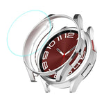 Coque souple en TPU électroplaquée ENKAY Hat-Prince + protecteur d'écran en verre 9H de 0,2 mm, pour Samsung Galaxy Watch6 Classic 47 mm, pour Samsung Galaxy Watch6 Classic 43 mm