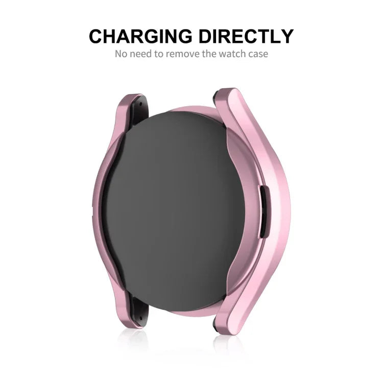 Coque souple en TPU électroplaquée ENKAY Hat-Prince + protecteur d'écran en verre 9H de 0,2 mm, pour Samsung Galaxy Watch6 Classic 47 mm, pour Samsung Galaxy Watch6 Classic 43 mm