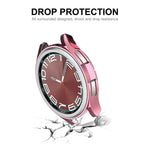 Coque souple en TPU électroplaquée ENKAY Hat-Prince + protecteur d'écran en verre 9H de 0,2 mm, pour Samsung Galaxy Watch6 Classic 47 mm, pour Samsung Galaxy Watch6 Classic 43 mm