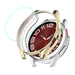 Coque souple en TPU électroplaquée ENKAY Hat-Prince + protecteur d'écran en verre 9H de 0,2 mm, pour Samsung Galaxy Watch6 Classic 47 mm, pour Samsung Galaxy Watch6 Classic 43 mm