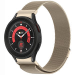 Bracelet de montre en métal magnétique style bouton Milan, pour Samsung Galaxy Watch 6 Classic, pour Samsung Galaxy Watch5 / 5 Pro, pour Samsung Galaxy Watch4 / 4 Classic 46mm, pour Samsung Galaxy Watch3 41mm