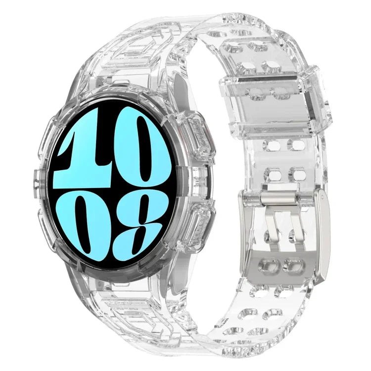 Bracelet de montre en silicone intégré TPU, pour Samsung Galaxy Watch6 44mm, pour Samsung Galaxy Watch6 40mm