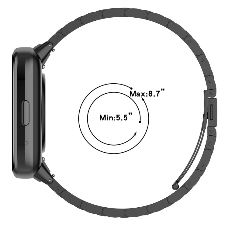Three Bead Stainless Steel Metal Watch Band, For Redmi Watch 3 Active, For Redmi Watch 3 Lite