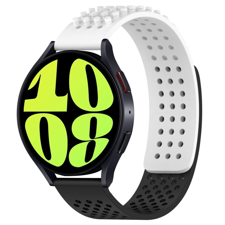 Bracelet de montre en silicone respirant à trous 20mm avec points 3D, pour Samsung Galaxy Watch 6 Classic 47mm, pour Samsung Galaxy Watch 6 44mm, pour Samsung Galaxy Watch 6 40mm