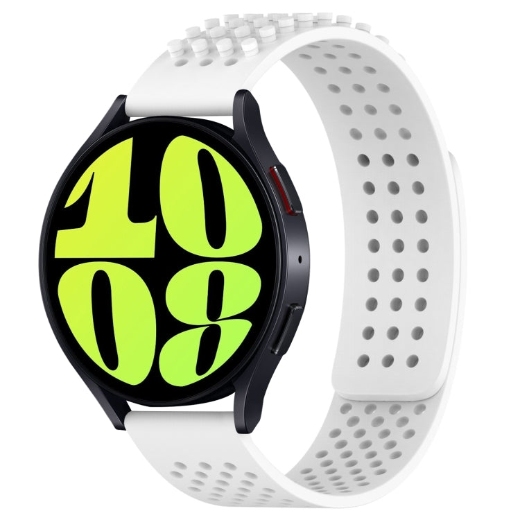 Bracelet de montre en silicone respirant à trous 20mm avec points 3D, pour Samsung Galaxy Watch 6 Classic 47mm, pour Samsung Galaxy Watch 6 44mm, pour Samsung Galaxy Watch 6 40mm