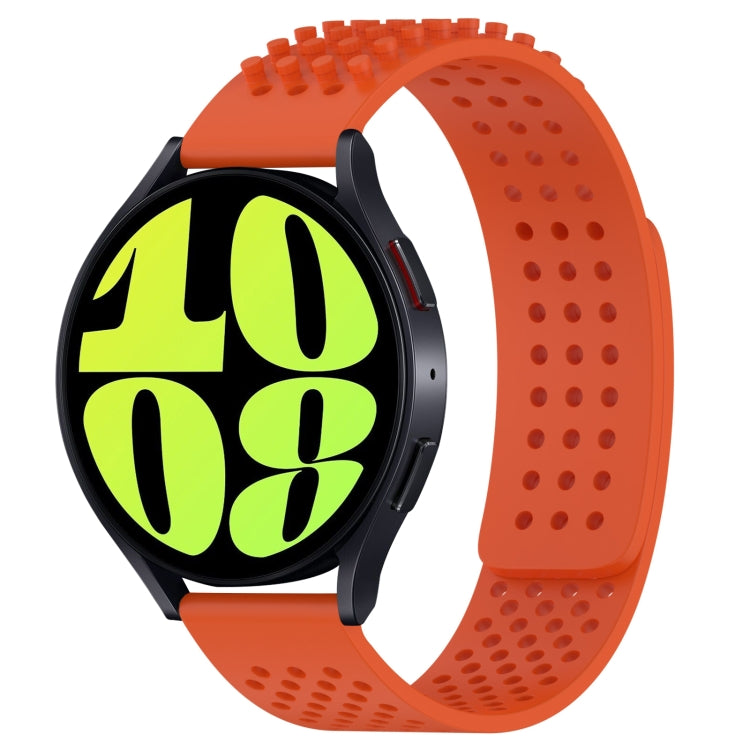 Bracelet de montre en silicone respirant à trous 20mm avec points 3D, pour Samsung Galaxy Watch 6 Classic 47mm, pour Samsung Galaxy Watch 6 44mm, pour Samsung Galaxy Watch 6 40mm