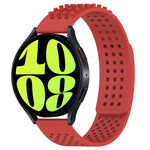 Bracelet de montre en silicone respirant à trous 20mm avec points 3D, pour Samsung Galaxy Watch 6 Classic 47mm, pour Samsung Galaxy Watch 6 44mm, pour Samsung Galaxy Watch 6 40mm