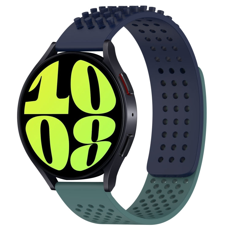 Bracelet de montre en silicone respirant à trous 20mm avec points 3D, pour Samsung Galaxy Watch 6 Classic 47mm, pour Samsung Galaxy Watch 6 44mm, pour Samsung Galaxy Watch 6 40mm