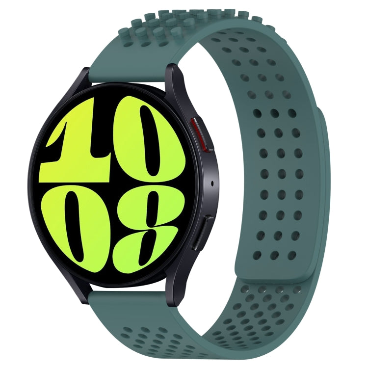 Bracelet de montre en silicone respirant à trous 20mm avec points 3D, pour Samsung Galaxy Watch 6 Classic 47mm, pour Samsung Galaxy Watch 6 44mm, pour Samsung Galaxy Watch 6 40mm